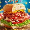 Big Sandwich Fast Food Diamond Painting