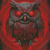 Black Evil Owl Diamond Painting