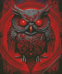 Black Evil Owl Diamond Painting