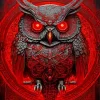 Black Evil Owl Diamond Painting