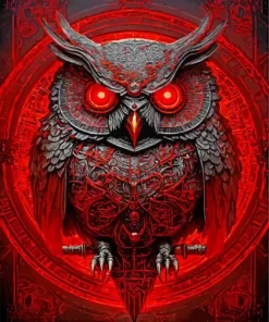 Black Evil Owl Diamond Painting