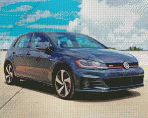 Black VW Golf Gti Car Diamond Painting