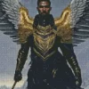 Black Warrior Angel Diamond Painting