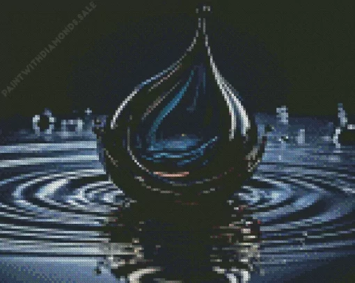 Black Water Drop Diamond Painting