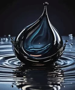 Black Water Drop Diamond Painting