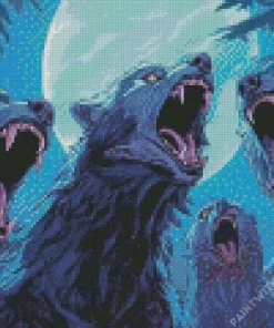 Black Werewolves Diamond Painting