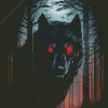 Black Wolf Evil Diamond Painting