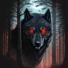 Black Wolf Evil Diamond Painting