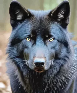 black wolf head Diamond Painting