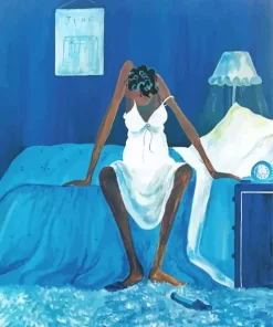 Black Woman Getting Out Of Bed Diamond Painting