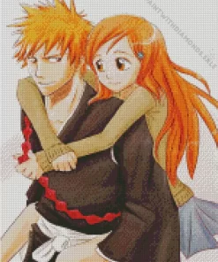 Bleach Ichigo Girlfriend Orihime Inoue Diamond Painting