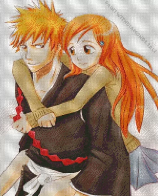 Bleach Ichigo Girlfriend Orihime Inoue Diamond Painting