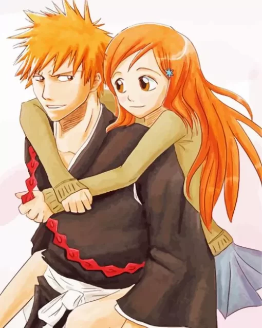 Bleach Ichigo Girlfriend Orihime Inoue Diamond Painting