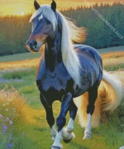 Blond Hair Horse Diamond Painting