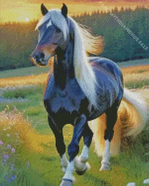 Blond Hair Horse Diamond Painting