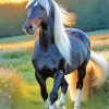 Blond Hair Horse Diamond Painting