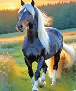 Blond Hair Horse Diamond Painting