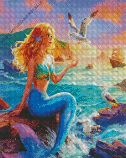 Blond Mermaid Diamond Painting