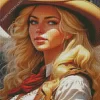 Blonde Cowgirl Diamond Painting