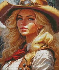 Blonde Cowgirl Diamond Painting