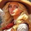 Blonde Cowgirl Diamond Painting