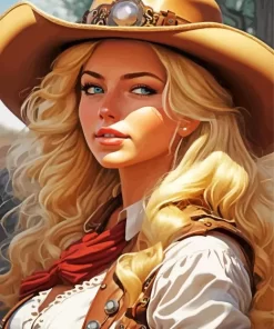 Blonde Cowgirl Diamond Painting