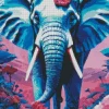 Blue Elephant Diamond Painting