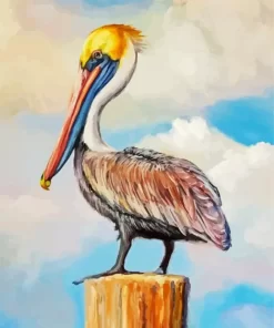 Brown Pelican Artwork Diamond Painting