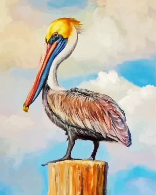 Brown Pelican Artwork Diamond Painting