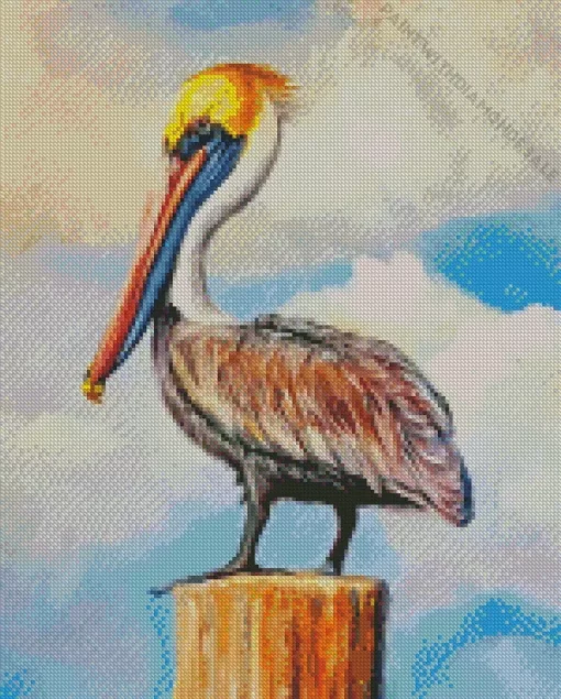 Brown Pelican Artwork Diamond Painting