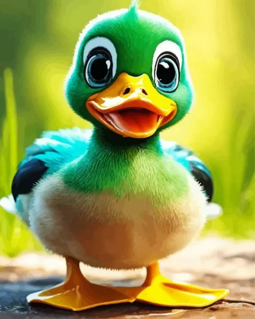 Cute Baby Duck Diamond Painting