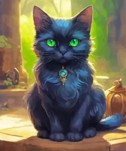 Cute Green Eyed Cat Diamond Painting