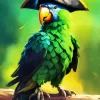 Cute Pirate Parrot Diamond Painting