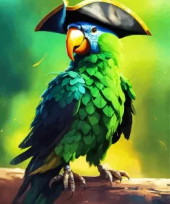 Cute Pirate Parrot Diamond Painting