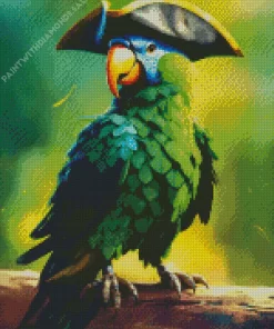 Cute Pirate Parrot Diamond Painting