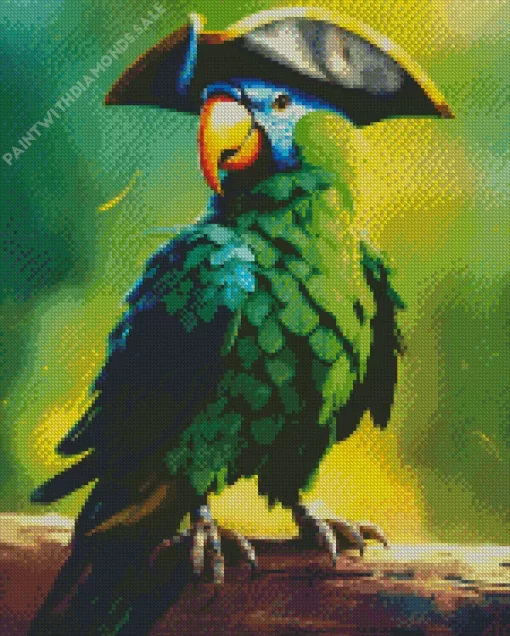 Cute Pirate Parrot Diamond Painting