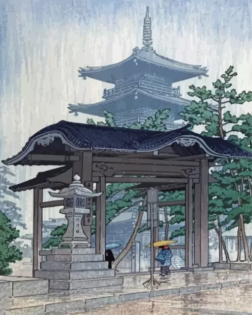 De Zensetsu tempel in Sanshu Diamond Paintings