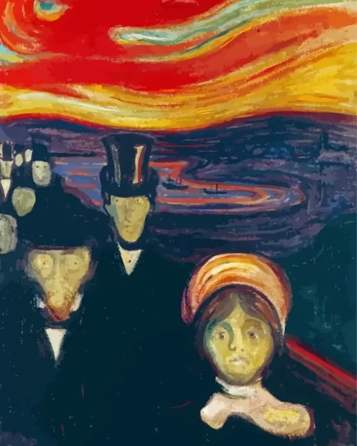 Edvard Munch Anxiety Diamond Paintings