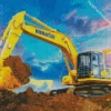 Excavator Komastu Diamond Painting