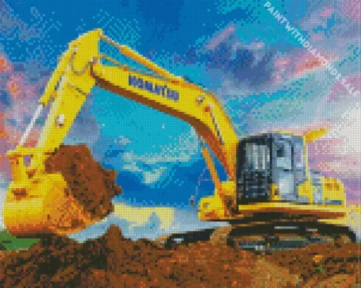 Excavator Komastu Diamond Painting