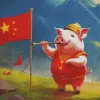 Excited Pig Diamond Painting