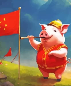 Excited Pig Diamond Painting