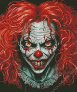 Female Scary Clown Diamond Painting