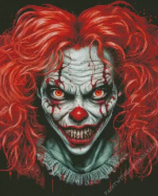 Female Scary Clown Diamond Painting