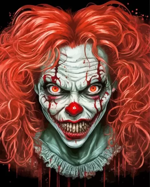 Female Scary Clown Diamond Painting