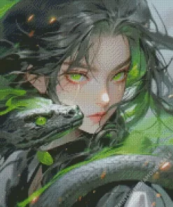 Female Snake Anime Diamond Painting