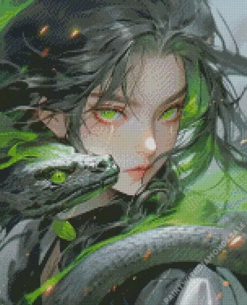 Female Snake Anime Diamond Painting