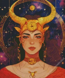 Female Taurus Art Diamond Painting