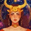 Female Taurus Art Diamond Painting