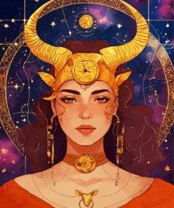 Female Taurus Art Diamond Painting